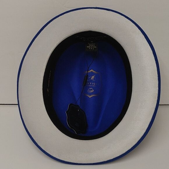 MEN'S MONTIQUE 2 1/4" BRIM 100% WOOL FELT WHITE BOTTOM FEDORA HAT. H79 - Picture 8 of 9